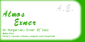 almos exner business card